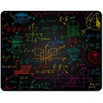 Mathematical Colorful Formulas Drawn By Hand Black Chalkboard Fleece Blanket (Medium) 60 x50  Blanket Front