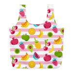 Tropical Fruits Berries Seamless Pattern Full Print Recycle Bag (L) Back