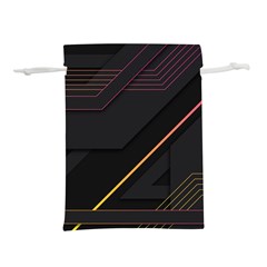 Gradient Geometric Shapes Dark Background Lightweight Drawstring Pouch (s) by Apen