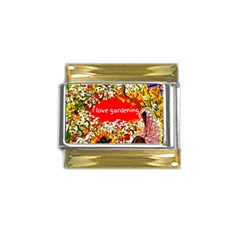 Garden Lover Gold Trim Italian Charm (9mm) by TShirt44