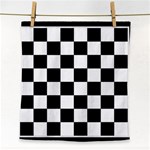 Chess Board Background Design Face Towel Front