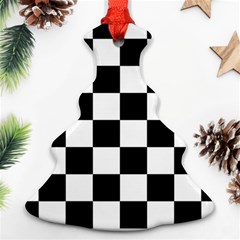 Chess Board Background Design Ornament (christmas Tree)  by Apen