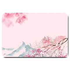 Pink Chinese Style Cherry Blossom Large Doormat by Cendanart