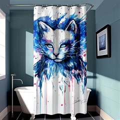 Cat Shower Curtain 36  X 72  (stall)  by saad11