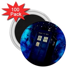 Tardis Doctor Who Space Galaxy 2 25  Magnets (100 Pack)  by Cendanart