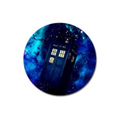 Tardis Doctor Who Space Galaxy Magnet 3  (round) by Cendanart