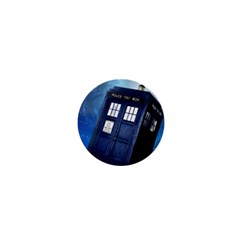 Tardis Doctor Who Space Blue 1  Mini Magnets by Cendanart