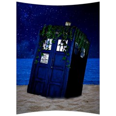 Stuck Tardis Beach Doctor Who Police Box Sci-fi Back Support Cushion by Cendanart
