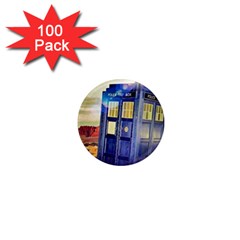 Tardis Wilderness Doctor Who 1  Mini Magnets (100 Pack)  by Cendanart