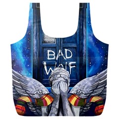 Doctor Who Adventure Bad Wolf Tardis Full Print Recycle Bag (xxl) by Cendanart