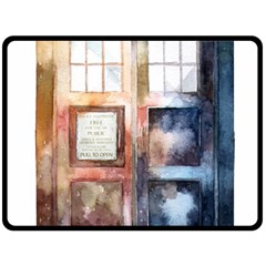 Tardis Doctor Who Fleece Blanket (large) by Cendanart