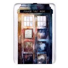 Tardis Doctor Who Rectangular Glass Fridge Magnet (4 Pack) by Cendanart