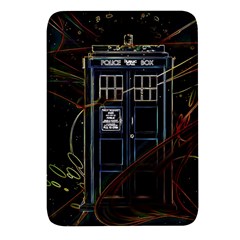 Tardis Doctor Who Magic Travel Macine Fantasy Rectangular Glass Fridge Magnet (4 Pack) by Cendanart