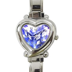 Tardis Doctor Who Blue Travel Machine Heart Italian Charm Watch by Cendanart