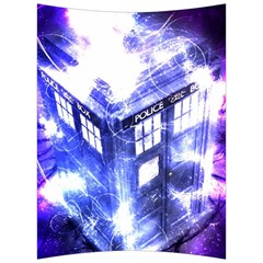 Tardis Doctor Who Blue Travel Machine Back Support Cushion by Cendanart