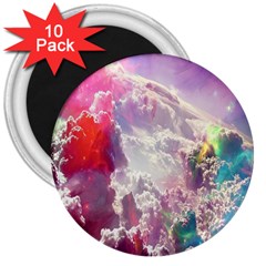 Clouds Multicolor Fantasy Art Skies 3  Magnets (10 Pack)  by Ket1n9