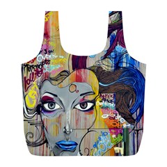 Graffiti Mural Street Art Painting Full Print Recycle Bag (l) by Ket1n9