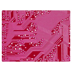 Pink Circuit Pattern Premium Plush Fleece Blanket (extra Small) by Ket1n9