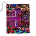 Technology Circuit Board Layout Pattern Drawstring Pouch (5XL) Back