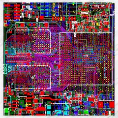 Technology Circuit Board Layout Pattern Canvas 20  X 20  by Ket1n9