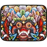 Wood Sculpture Bali Logo Fleece Blanket (Mini) 35 x27  Blanket