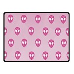 Alien Pattern Pink Two Sides Fleece Blanket (Small) 45 x34  Blanket Back
