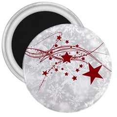Christmas Star Snowflake 3  Magnets by Ket1n9