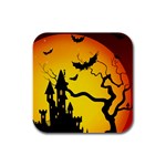 Halloween Night Terrors Rubber Square Coaster (4 pack) Front