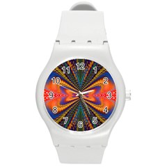 Watermelon Wallpapers  Creative Illustration And Patterns Round Plastic Sport Watch (m) by Ket1n9