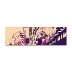 Pink City Retro Vintage Futurism Art Sticker Bumper (10 Pack) by Ket1n9