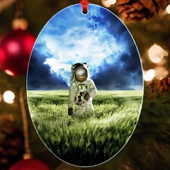 Astronaut Uv Print Acrylic Ornament Oval by Ket1n9