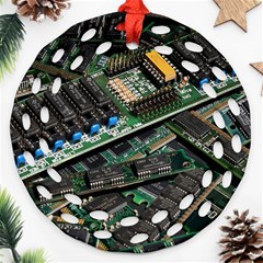 Computer Ram Tech - Round Filigree Ornament (two Sides) by Hannah976