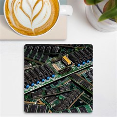 Computer Ram Tech - Uv Print Square Tile Coaster  by Hannah976
