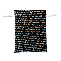Close Up Code Coding Computer Lightweight Drawstring Pouch (l) by Hannah976