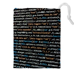 Close Up Code Coding Computer Drawstring Pouch (5xl) by Hannah976