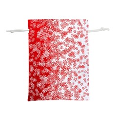 Christmas New Year Snowflake Deer Lightweight Drawstring Pouch (m) by Ndabl3x