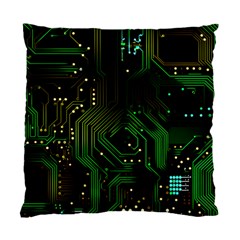 Circuits Circuit Board Green Technology Standard Cushion Case (one Side) by Ndabl3x