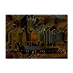 Circuits Circuit Board Orange Technology Sticker A4 (100 Pack) by Ndabl3x