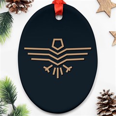 Eagle Bird Ornament (oval) by Cendanart
