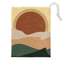 Sunrise Sunset Desert Wall Art Drawstring Pouch (4xl) by Bedest