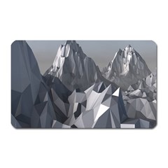 Gray Mountain Illustration Grey Mountain Digital Magnet (rectangular) by Cendanart