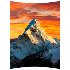 Snow Capped Mountain Himalayas Clouds Landscape Nature Back Support Cushion by Cendanart