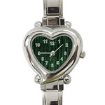 Green Matrix Code Illustration Digital Art Portrait Display Heart Italian Charm Watch Front