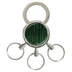 Green Matrix Code Illustration Digital Art Portrait Display 3-ring Key Chain by Cendanart