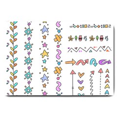 Doodles Border Letter Ornament Large Doormat by Bedest