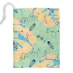 Background School Doodles Graphic Drawstring Pouch (4XL) Back