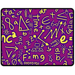 Background Doodles Math Fleece Blanket (medium) by Bedest
