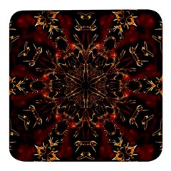 Kaleidoscope Multicoloured Square Glass Fridge Magnet (4 Pack) by Grandong