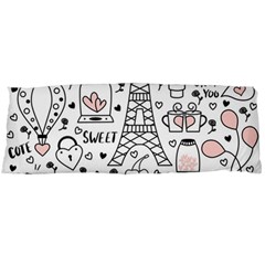Big Collection With Hand Drawn Objects Valentines Day Body Pillow Case (dakimakura) by Bedest