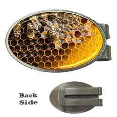Honeycomb With Bees Money Clips (oval)  by Bedest